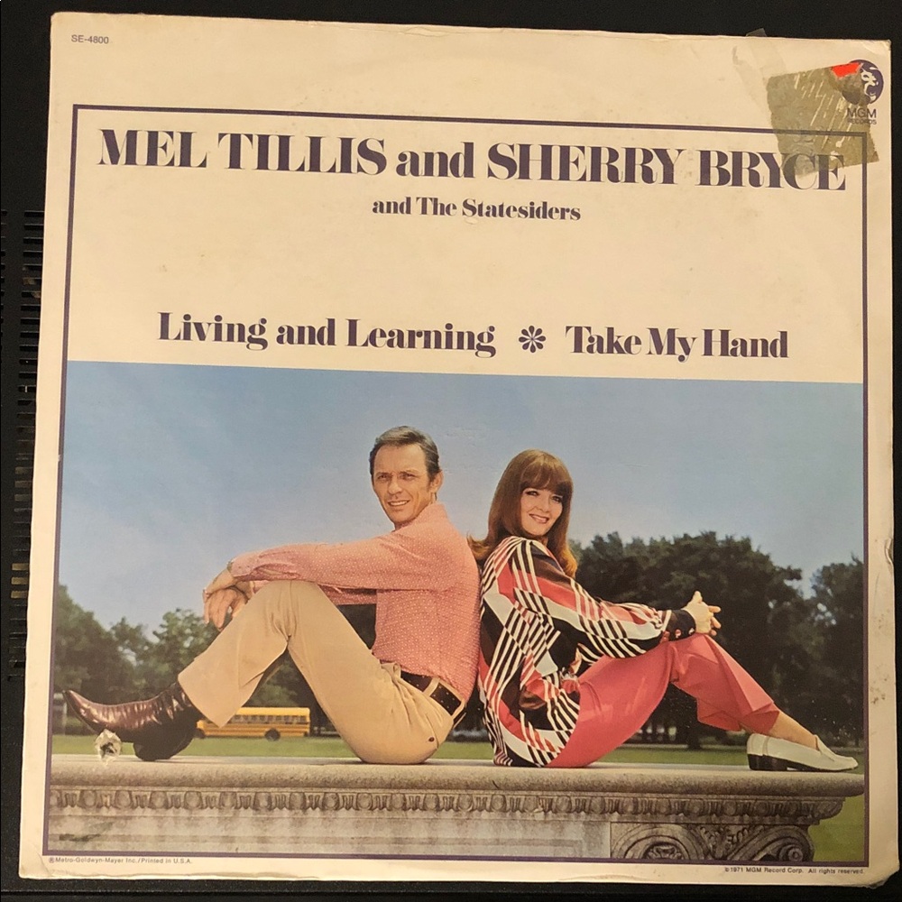 Mel Tillis and Sherry Bryce Living and Learning /Take My Hand Vinyl Lp ‘71
